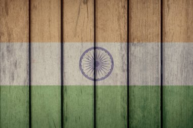 Hindistan bayrağı ahşap çit