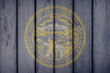 Bizi Nebraska bayrak ahşap çit devlet