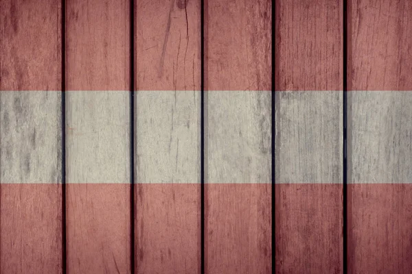 Σημαία Αυστρίας ξύλινο φράχτη — Φωτογραφία Αρχείου