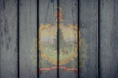 Bize Vermont bayrak ahşap çit devlet