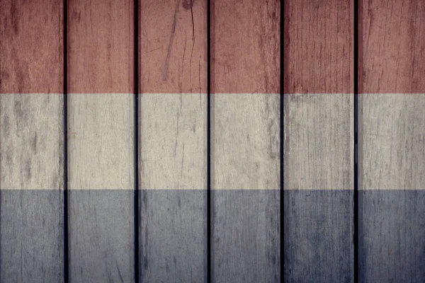Pays-Bas Flag Clôture en bois — Photo