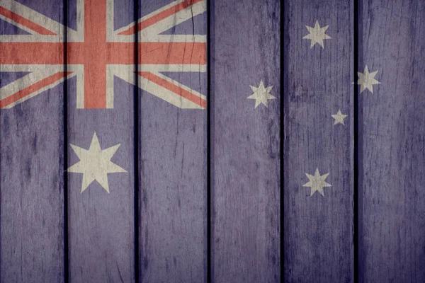 Australia Flag Wooden Fence — Stock Photo, Image