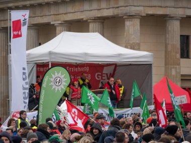 Gösteri Alman Sendikalar Verdi, Gew, GSYİH, Berlin, Almanya