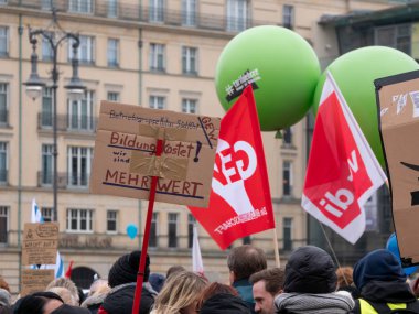 Gösteri Alman Sendikalar Verdi, Gew, GSYİH, Berlin, Almanya