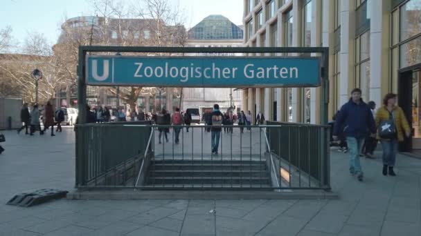 Tourists At Entrance To Metro Station Zoologischer Garten In Berlin Germany Stock Video C Cbies 245679294