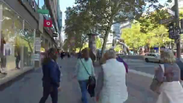 Time Lapse Walk In Famous Kurfuerstendamm Avenue em Berlim, Alemanha — Vídeo de Stock