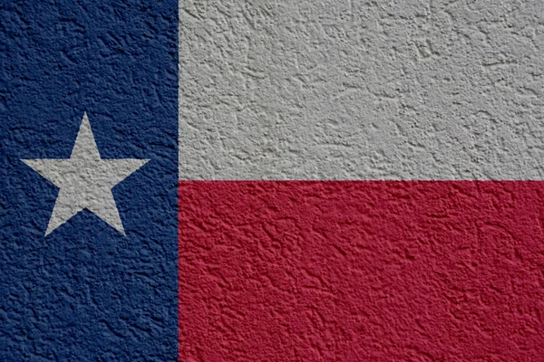 Bize devlet politika veya iş kavramı: Texas bayrak duvar sıva, doku ile