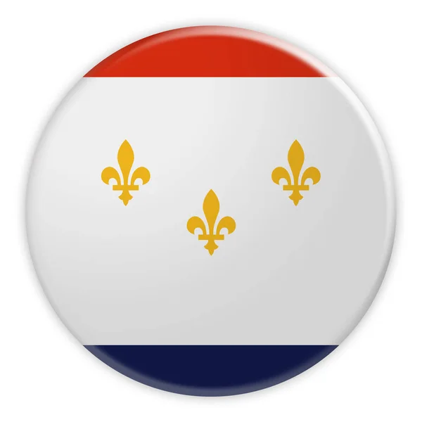 Vlajka Louisiany, 3D ilustrace na bílém pozadí — Stock fotografie