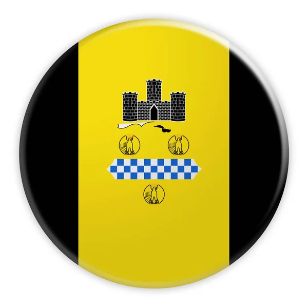 Emblema de bandeira de Pittsburgh, ilustração 3D sobre fundo branco — Fotografia de Stock
