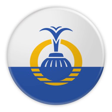 Orlando Bayrak Rozeti, beyaz arka plan üzerinde 3d illüstrasyon