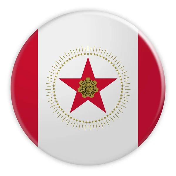 Badge drapeau Birmingham, illustration 3d sur fond blanc — Photo