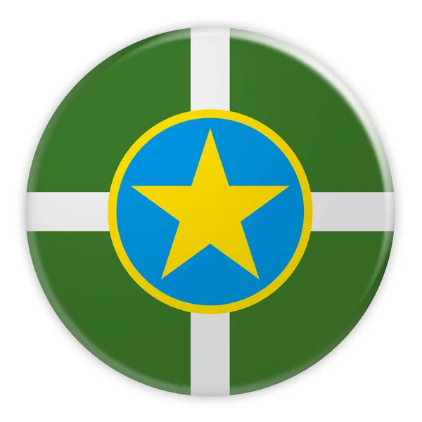 Emblema da bandeira de Jackson, ilustração 3D sobre fundo branco — Fotografia de Stock