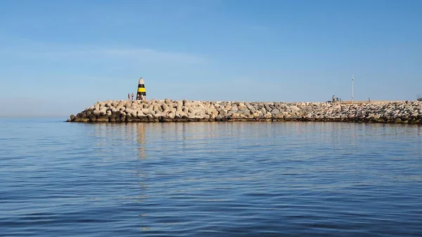 Phare Brise Lames Mer Méditerranée Espagne — Photo