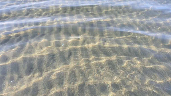 Fondo Marino Mar Mediterraneo Sabbia Sott Acqua Acqua Pulita — Foto Stock