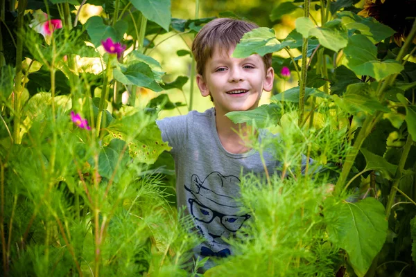 Happy Mulatto Boy Child Smiling Enjoying Adopted Life Portrait Young — Stock Photo, Image