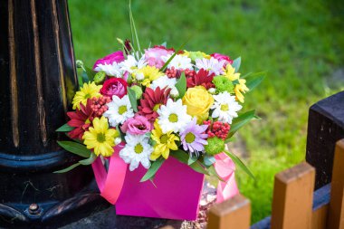 Buket düğün. Güzel düğün buket taze çiçekler ile.