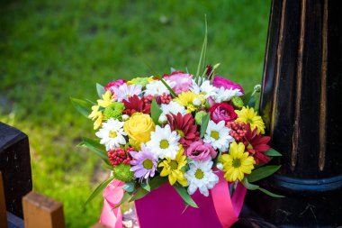 Buket düğün. Güzel düğün buket taze çiçekler ile