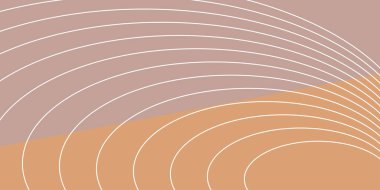 Dünya tonu renk arkaplanındaki en az kıvrımlı beyaz çizgiler soyut. Pankart ve sunum geçmişi için uygun. Vektör illüstrasyonu