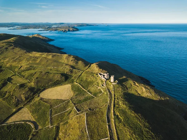 Eski deniz feneri Cape açık Island havadan görünümü