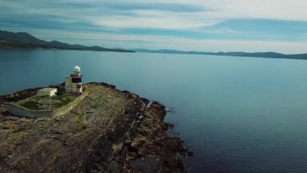 Vista aérea del faro — Vídeo de stock