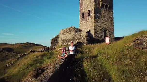 Пташиного польоту старий маяк мису ясно острів — стокове відео