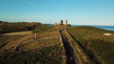 Eski deniz feneri Cape açık Island havadan görünümü