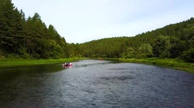 nehir manzara AI nehrinde. Havadan görünümü