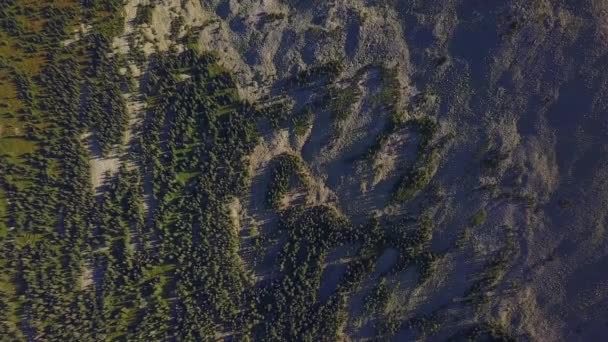 Paisaje montañoso en las inmediaciones del monte Iremel. Vista aérea — Vídeo de stock
