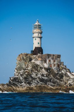 Fastnet deniz feneri. Tekne bir görünüm