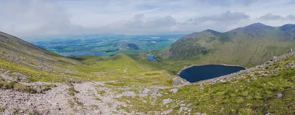 Vista Las Montañas Irlandesas Desde Carrauntoohil Por Mañana — Foto de Stock