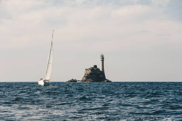 Fastnet lighthouse. A view from the boat — Stock Photo, Image
