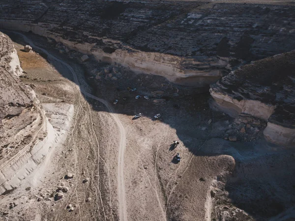 Parkering i öknar och berg i Kazakstan som från en annan planet — Stockfoto