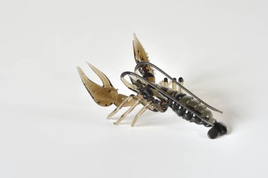 Hafif bir arka plan üzerinde Cam ıstakoz heykelcik.