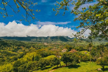 Panoramic view of Venice, Antioquia, and a view of Tusa Hill. Venice, Antioquia, Colombia.