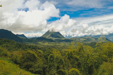 Panoramic view of Venice, Antioquia, and a view of Tusa Hill. Venice, Antioquia, Colombia.