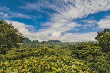 Panoramic view of Venice, Antioquia, and a view of Tusa Hill. Venice, Antioquia, Colombia.