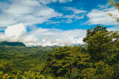 Panoramic view of Venice, Antioquia, and a view of Tusa Hill. Venice, Antioquia, Colombia.