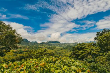 Panoramic view of Venice, Antioquia, and a view of Tusa Hill. Venice, Antioquia, Colombia.