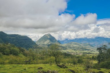 Panoramic view of Venice, Antioquia, and a view of Tusa Hill. Venice, Antioquia, Colombia.