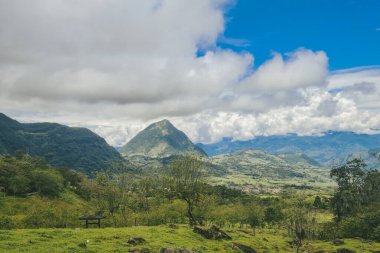 Panoramic view of Venice, Antioquia, and a view of Tusa Hill. Venice, Antioquia, Colombia.