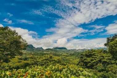 Panoramic view of Venice, Antioquia, and a view of Tusa Hill. Venice, Antioquia, Colombia.