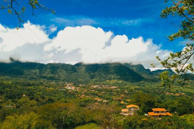 Panoramic view of Venice, Antioquia, and a view of Tusa Hill. Venice, Antioquia, Colombia.