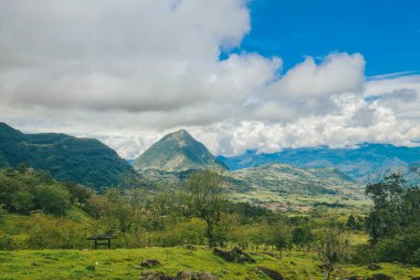 Panoramic view of Venice, Antioquia, and a view of Tusa Hill. Venice, Antioquia, Colombia.