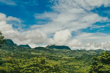 Panoramic view of Venice, Antioquia, and a view of Tusa Hill. Venice, Antioquia, Colombia.