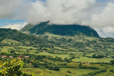 Panoramic view of Venice, Antioquia, and a view of Tusa Hill. Venice, Antioquia, Colombia.