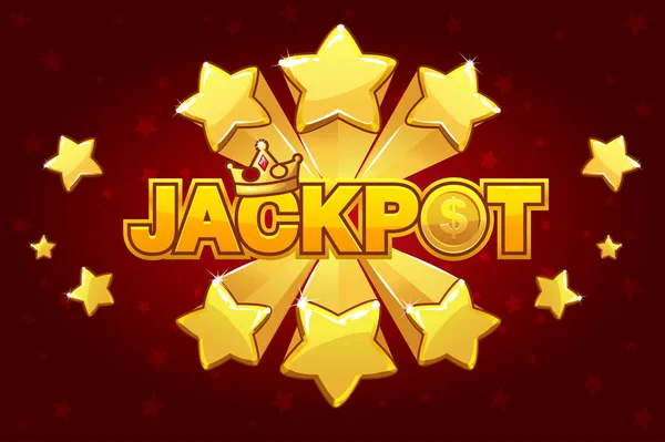 Vector Logo Jackpot en stralende ster te behalen — Stockvector