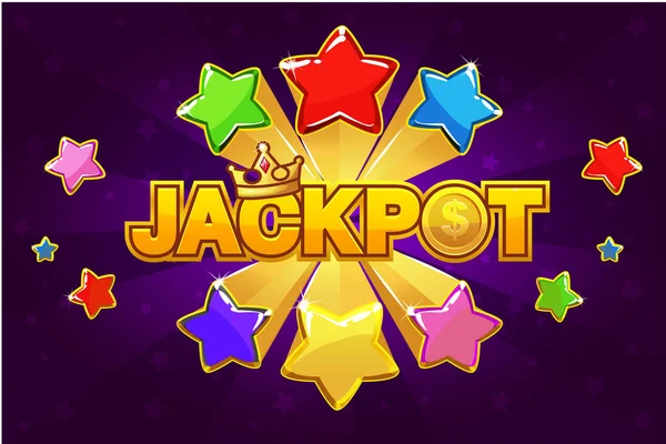 Vector LOGO JACKPOT e estrela cadente — Vetor de Stock