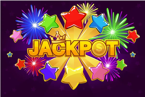 Vektor Logo Jackpot och stjärnfall — Stock vektor