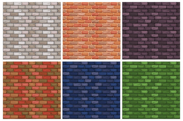 seamless texture, different color stone Brick wall, similar JPG copy