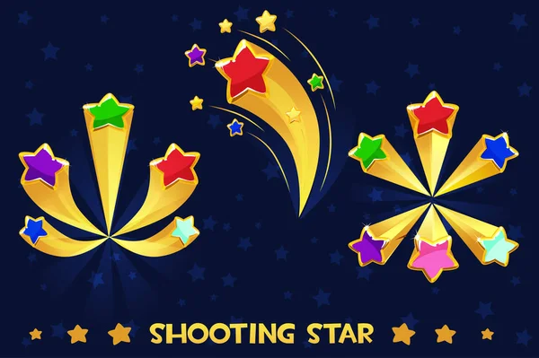 Színes Rajzfilm Különböző Lövés Csillagok Játék Eszközök Hasonló Jpg Másolása — Stock Fotó